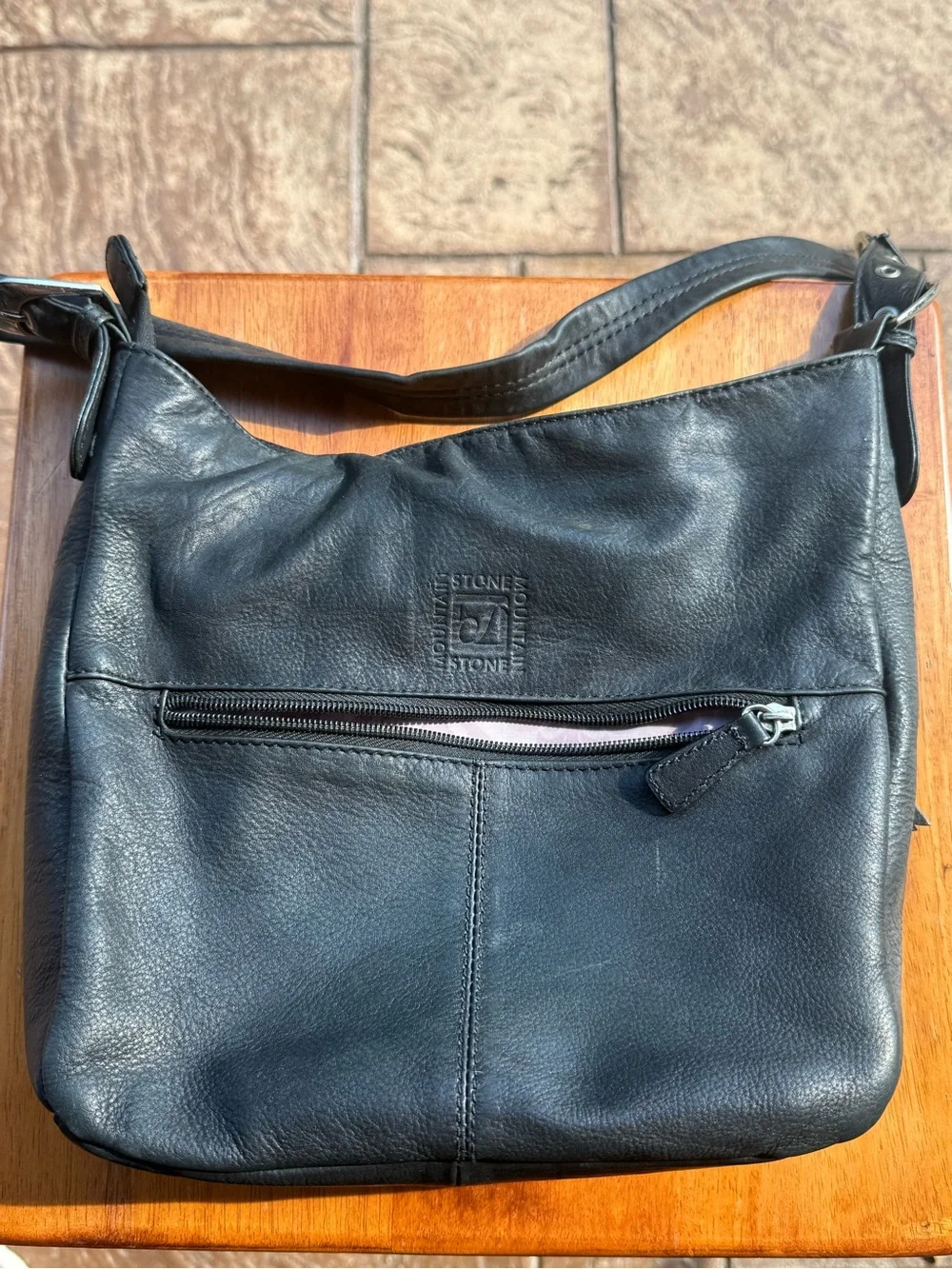 Black Leather Crossbody Bag